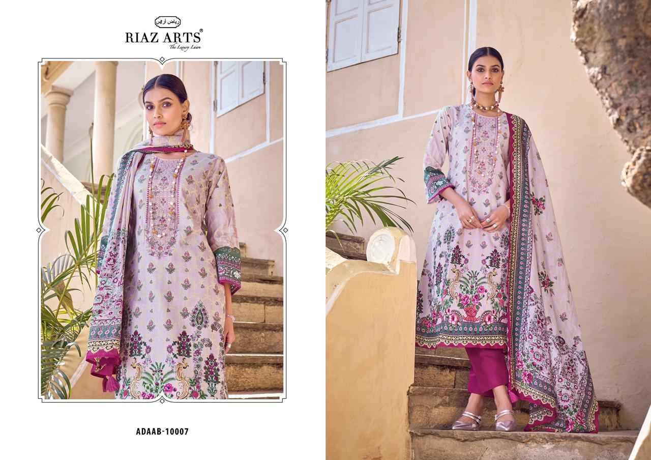 Riaz Arts Adaab Cotton Dress Material 7 pcs Catalogue