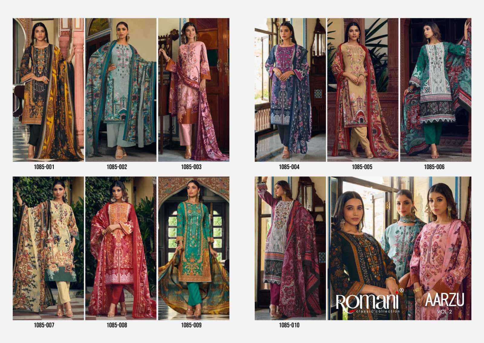 Romani Aarzu Vol 2 Cotton Dress Material 10 pcs Catalogue