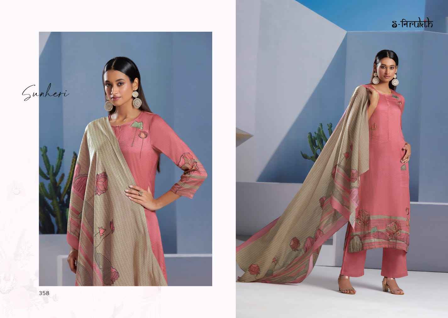 S Nirukth Sunheri Cotton Dress Material (8 pcs Catalogue)