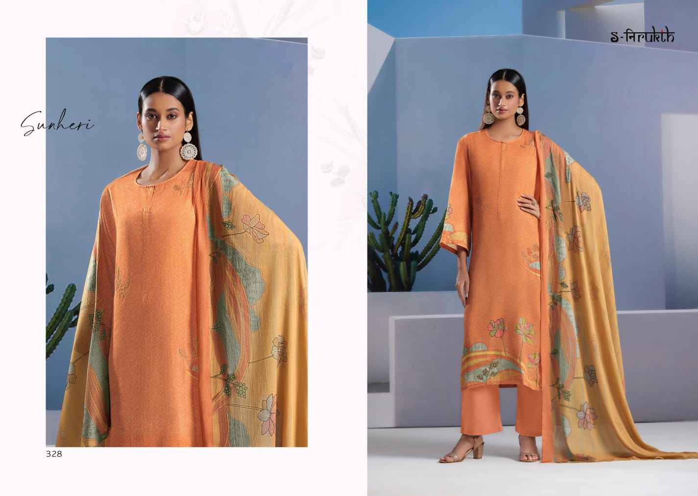 S Nirukth Sunheri Cotton Dress Material (8 pcs Catalogue)