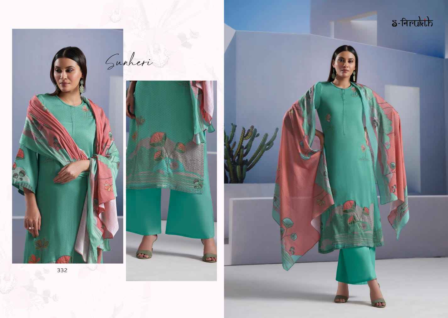 S Nirukth Sunheri Cotton Dress Material (8 pcs Catalogue)