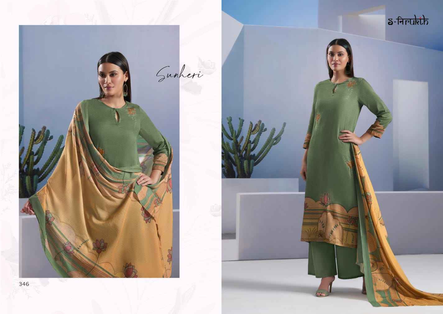 S Nirukth Sunheri Cotton Dress Material (8 pcs Catalogue)