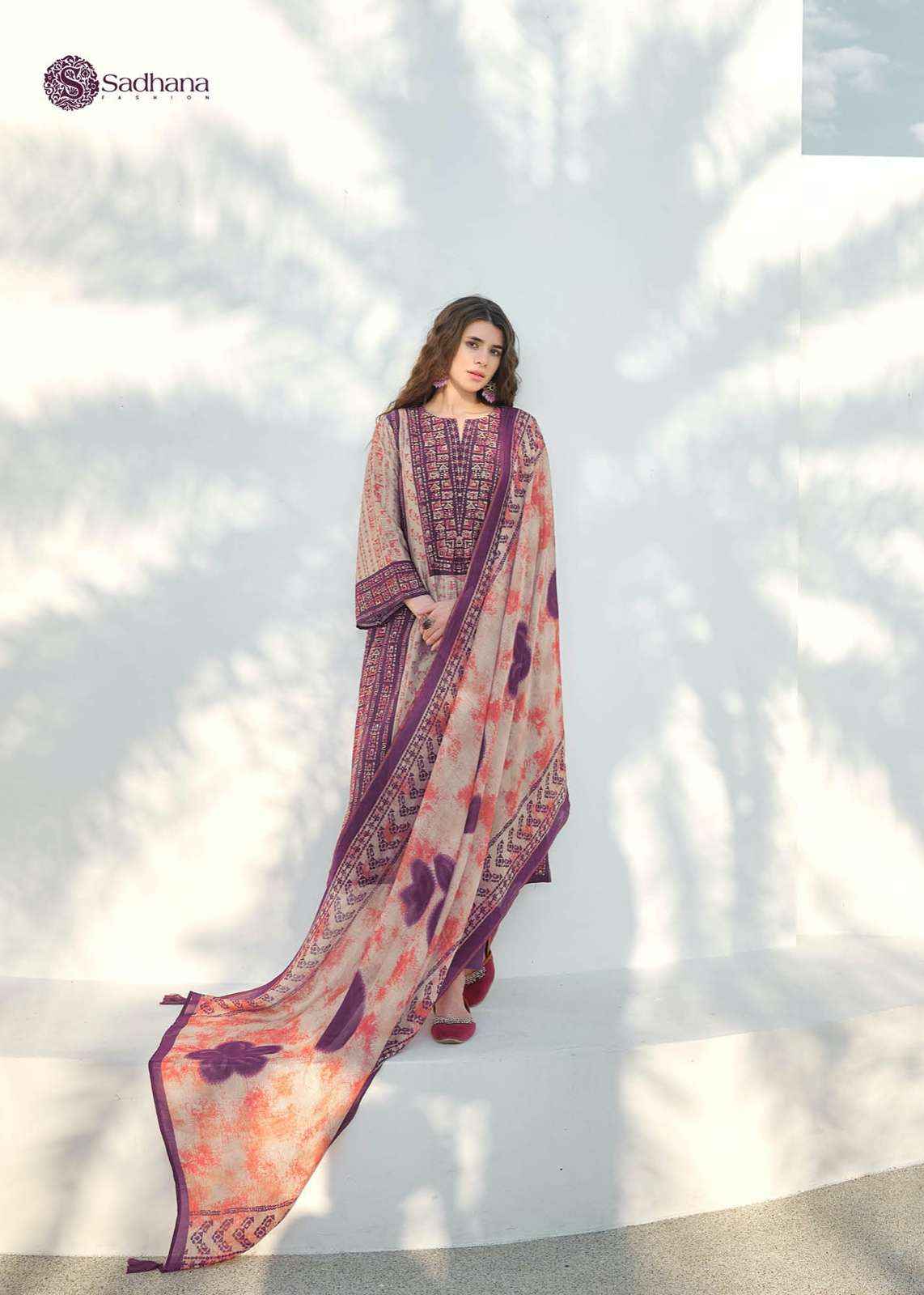 Sadhana Fashion Mannat Muslin Silk Dress Material 8 pcs Catalogue
