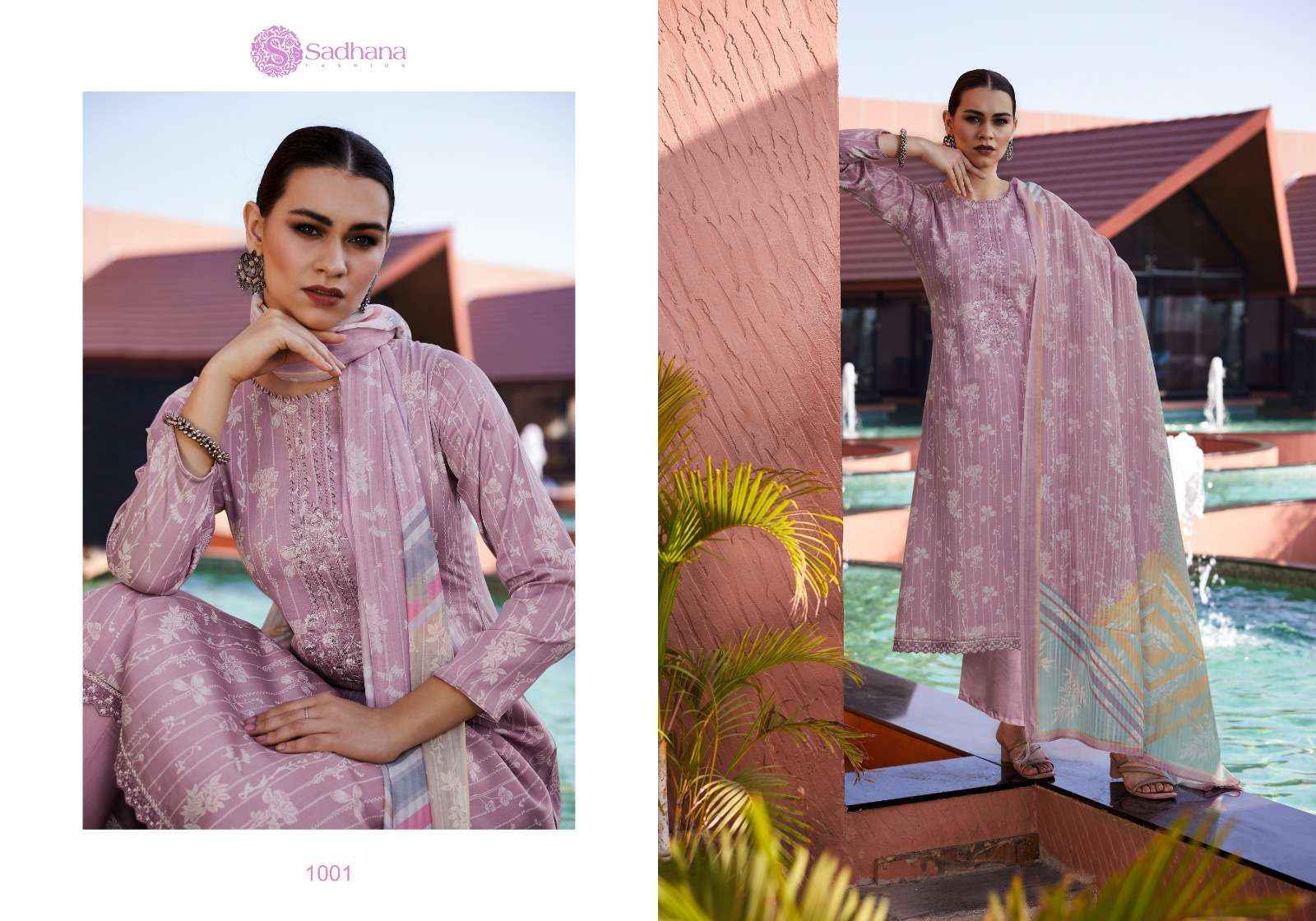 Sadhana Fashion Zabin Jam Cotton Dress Material 8 pcs Catalogue