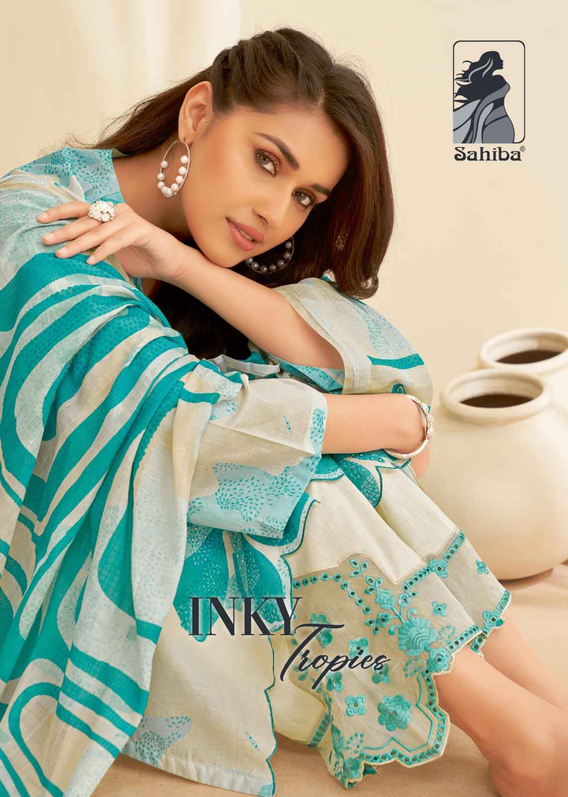 Sahiba Inky Tropies Moscow Cotton Dress Material (3 Pc Catalog)