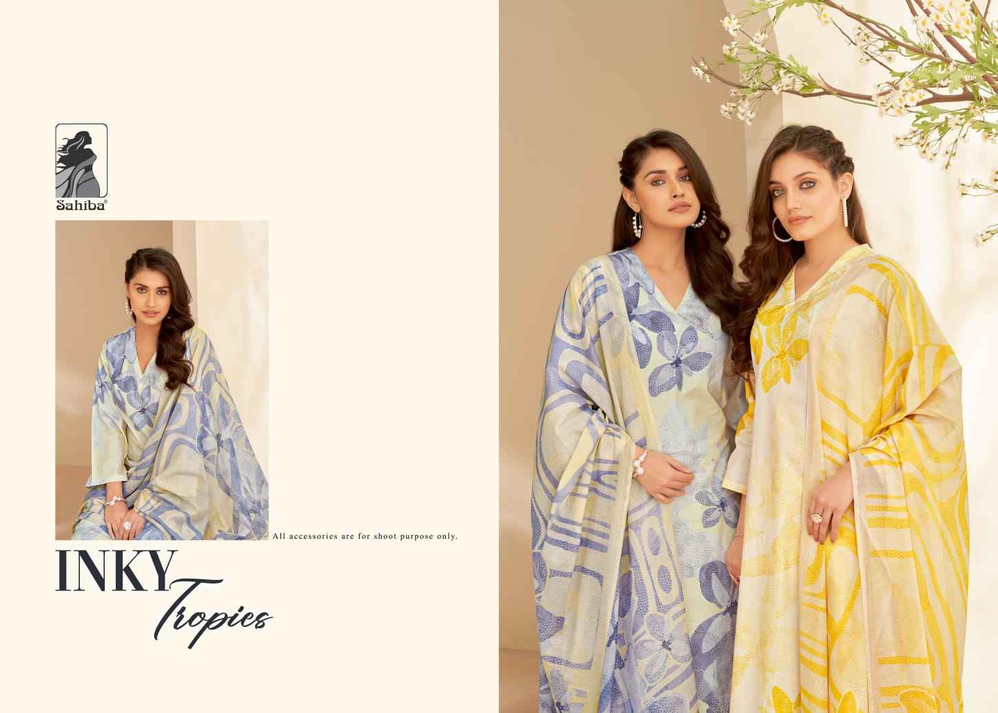 Sahiba Inky Tropies Moscow Cotton Dress Material (3 Pc Catalog)