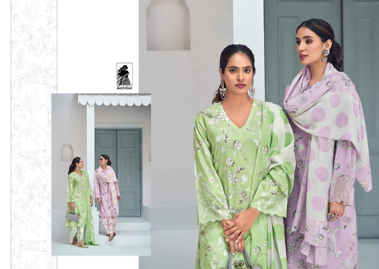 Sahiba Pankhudi Moscow Cotton Dress Material (4 Pc Catalog)