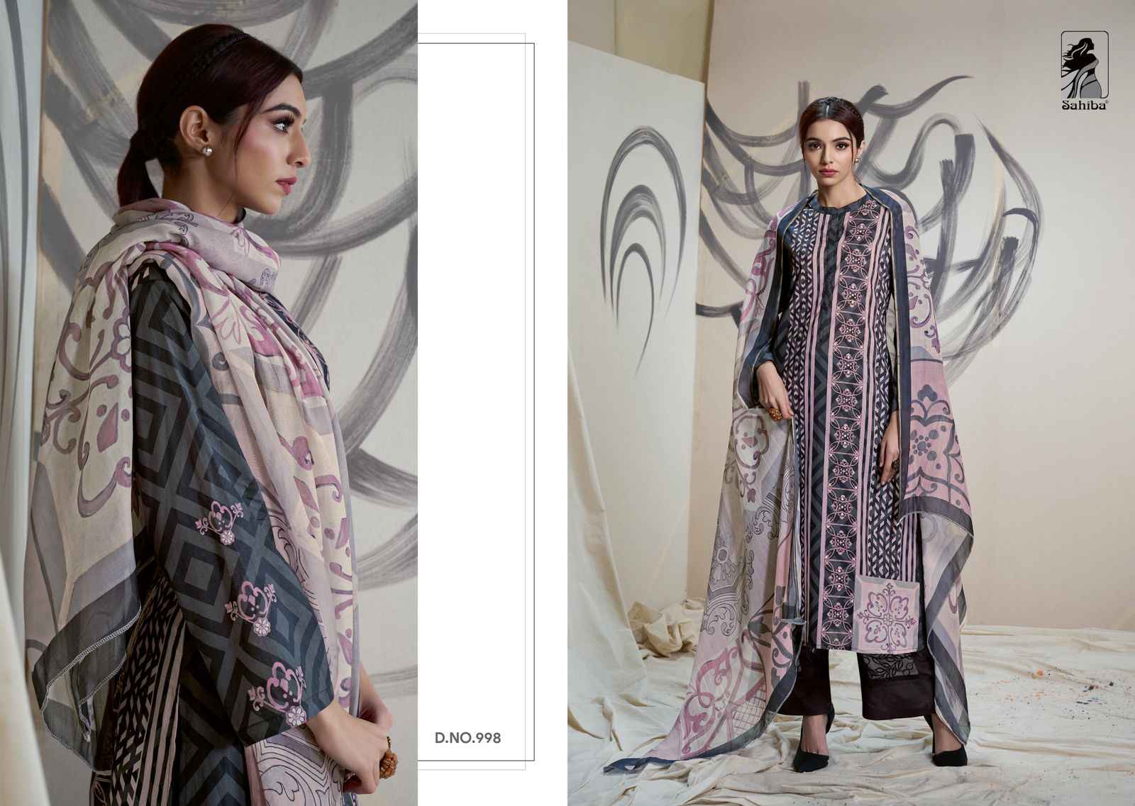 Sahiba Rosy Lawn Cotton Dress Material (3 Pc Catalouge)