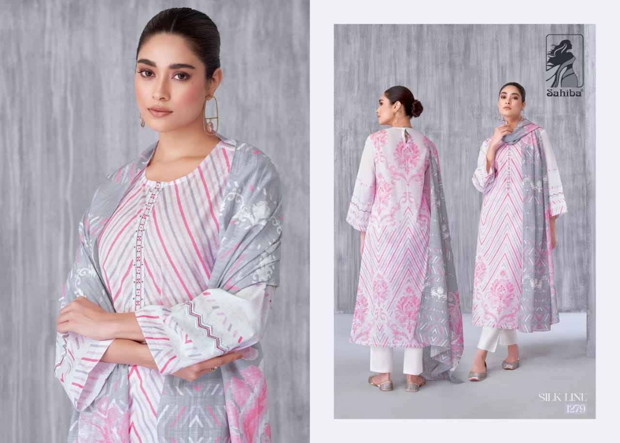 Sahiba Silk Line Moscow Cotton Dress Material (6 Pc Catalog)