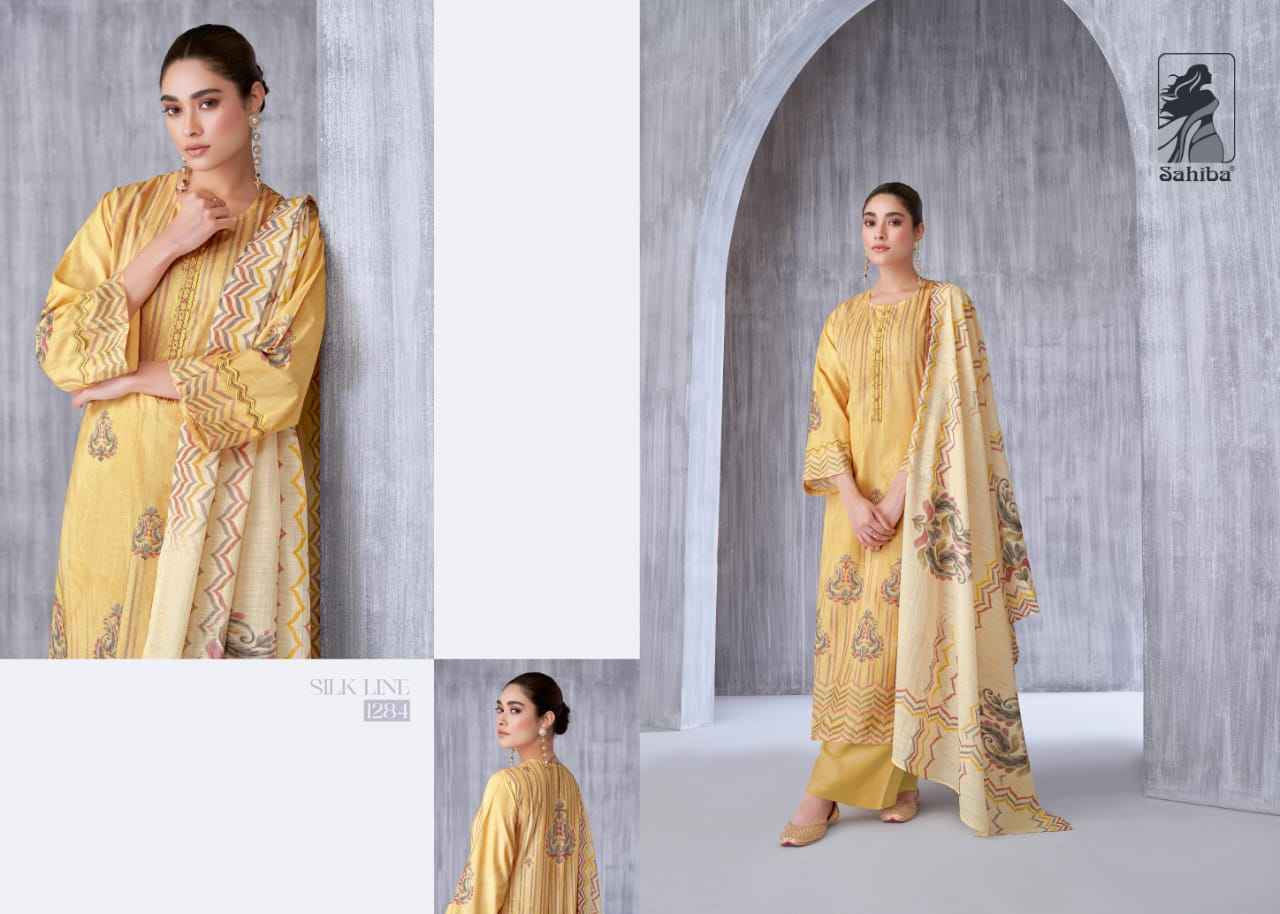 Sahiba Silk Line Moscow Cotton Dress Material (6 Pc Catalog)