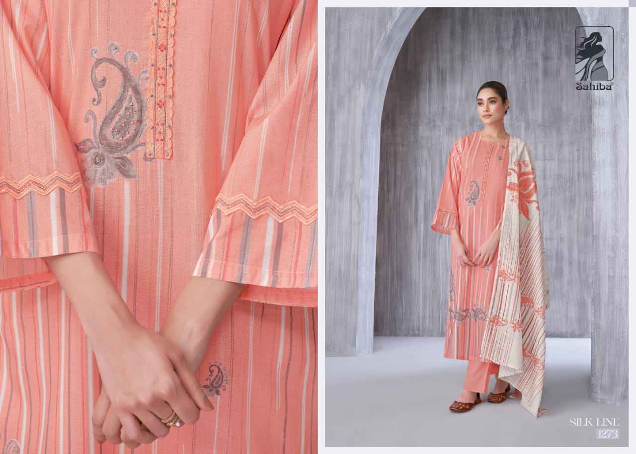 Sahiba Silk Line Moscow Cotton Dress Material (6 Pc Catalog)