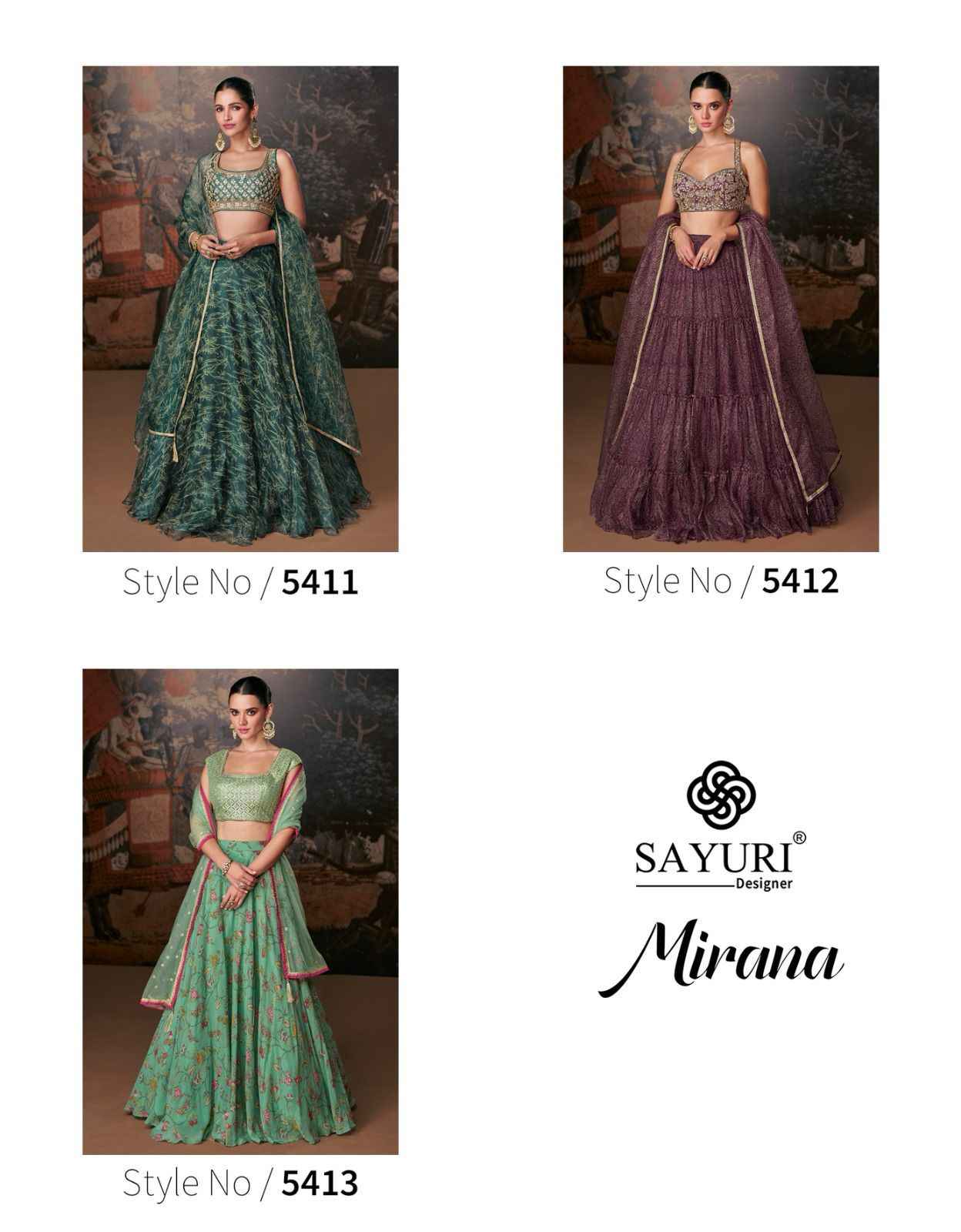 Sayuri Designer Mirana Readymade Lehenga choli (3 Pc Catalog)