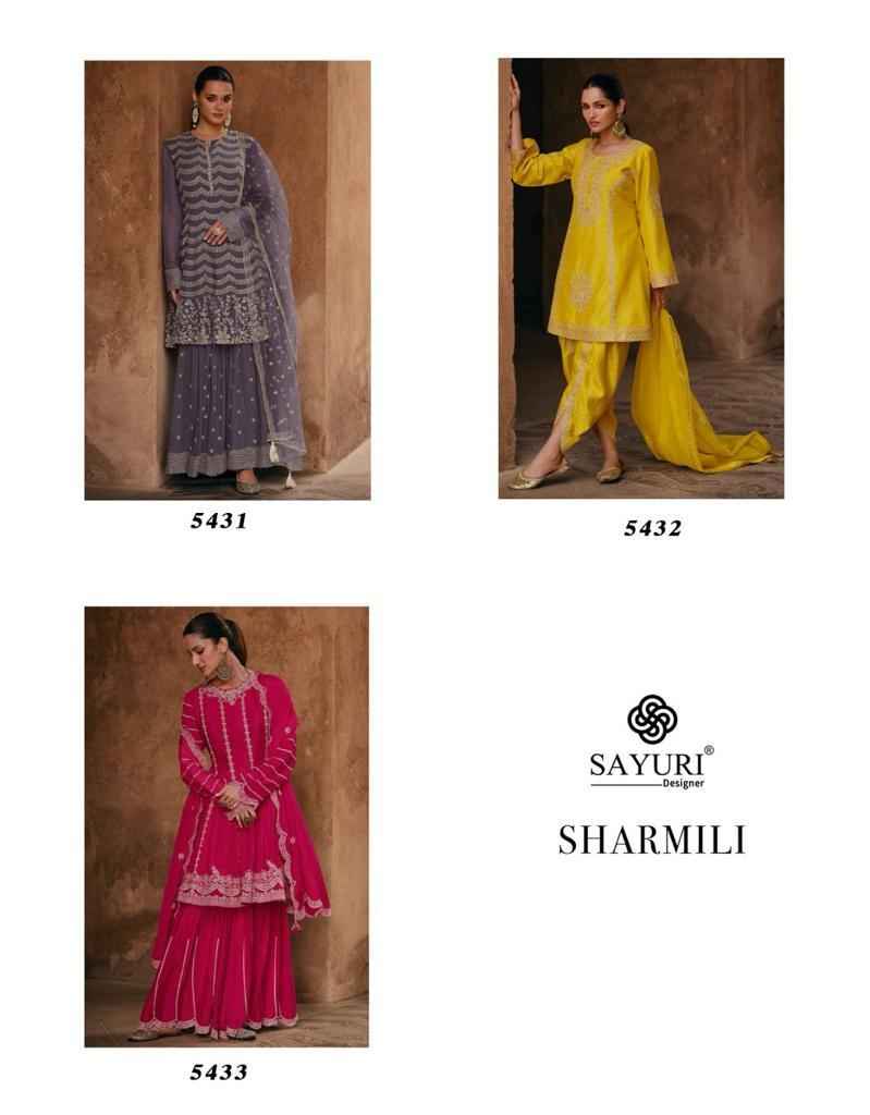 Sayuri Designer Sharmili Readymade Silk Dress 3 pcs Catalogue