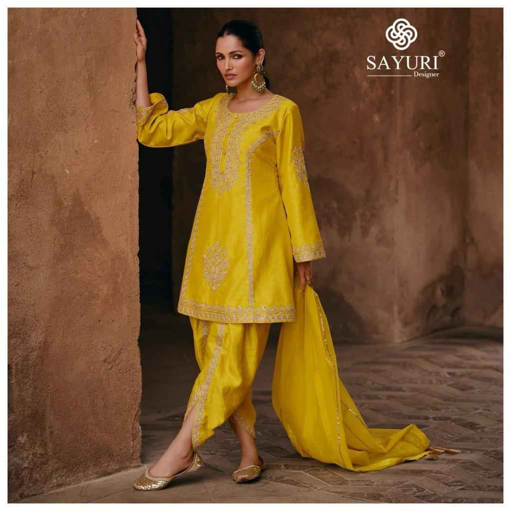 Sayuri Designer Sharmili Readymade Silk Dress 3 pcs Catalogue