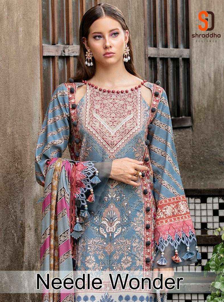 Shraddha Designer Needle Wonder Cotton Dress Material 4 pcs Catalogue