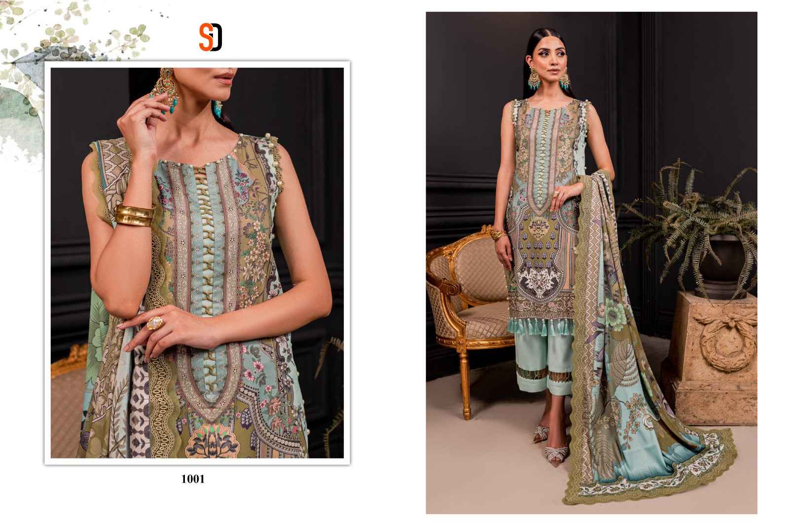 Shraddha Needle Wonder Vol-1 Lawn Cotton Dress Material (4 pc Cataloge)