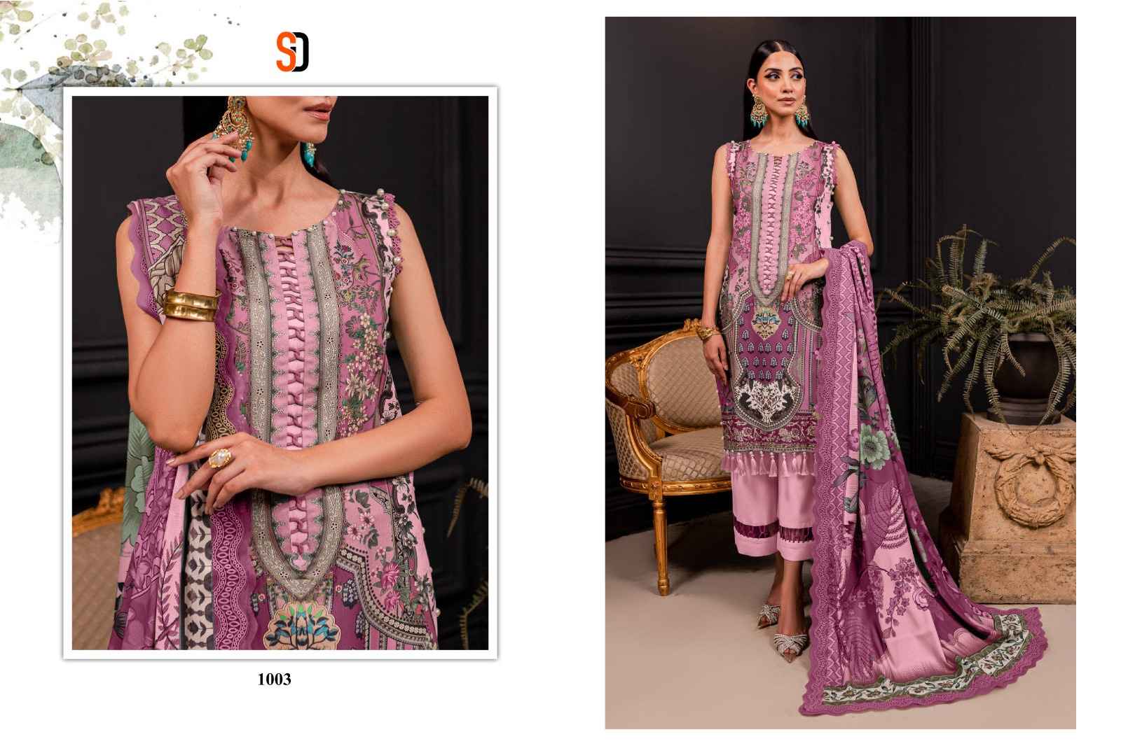 Shraddha Needle Wonder Vol-1 Lawn Cotton Dress Material (4 pc Cataloge)