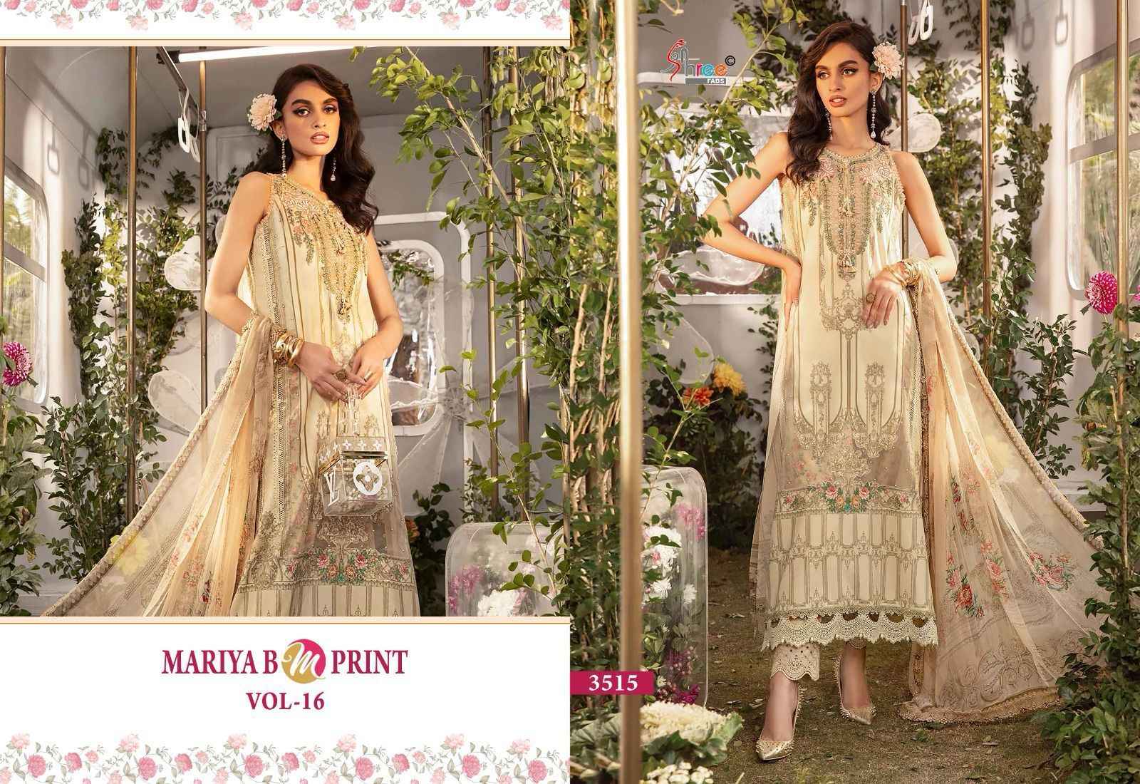 Shree Fab Mariya B M Print Vol-16 Pure Dress Material (8 Pc Catalog)
