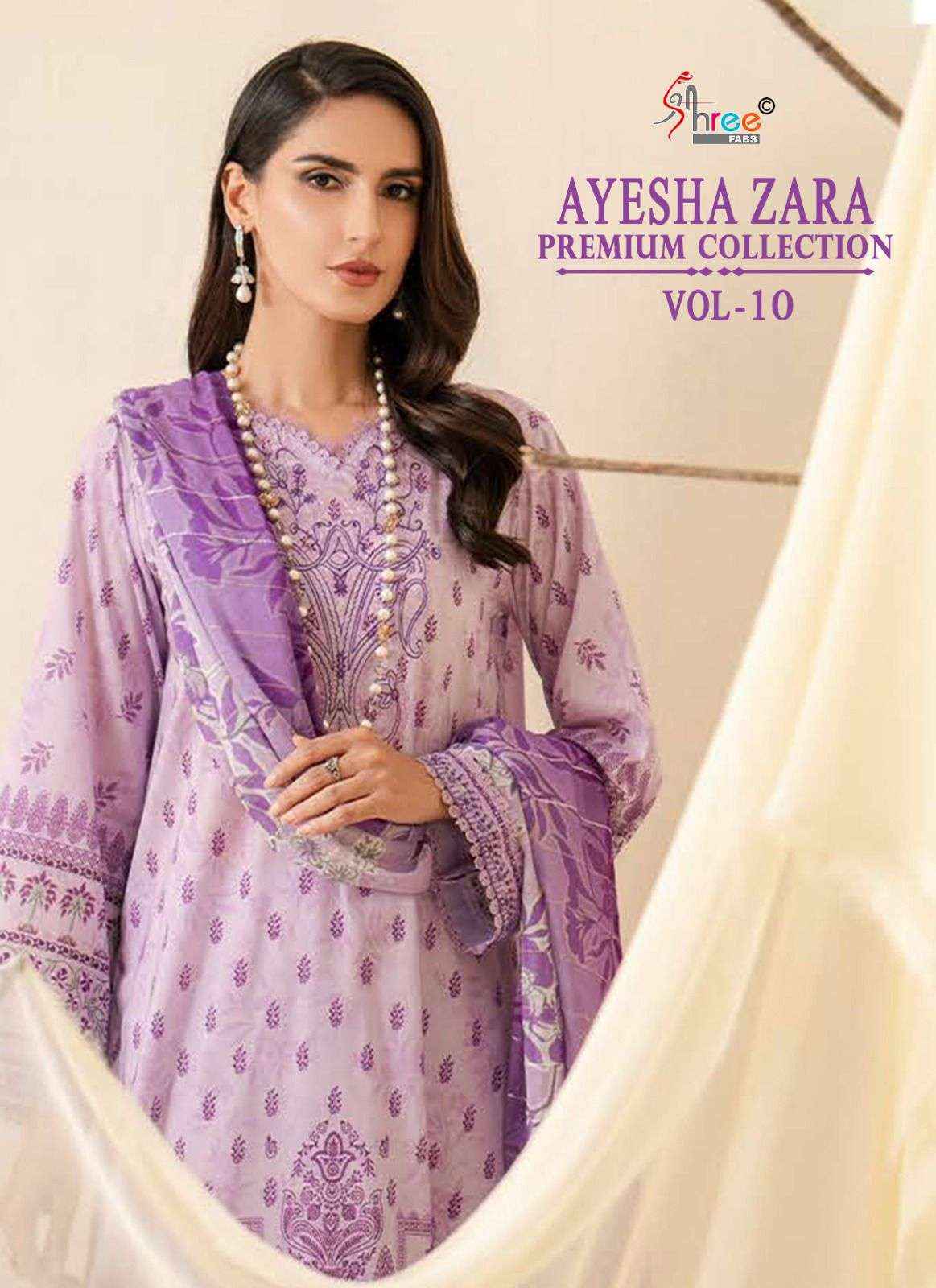 Shree Fabs Ayesha Zara Premium Collection Vol 10 Cotton Dress Material 6 pcs Catalogue