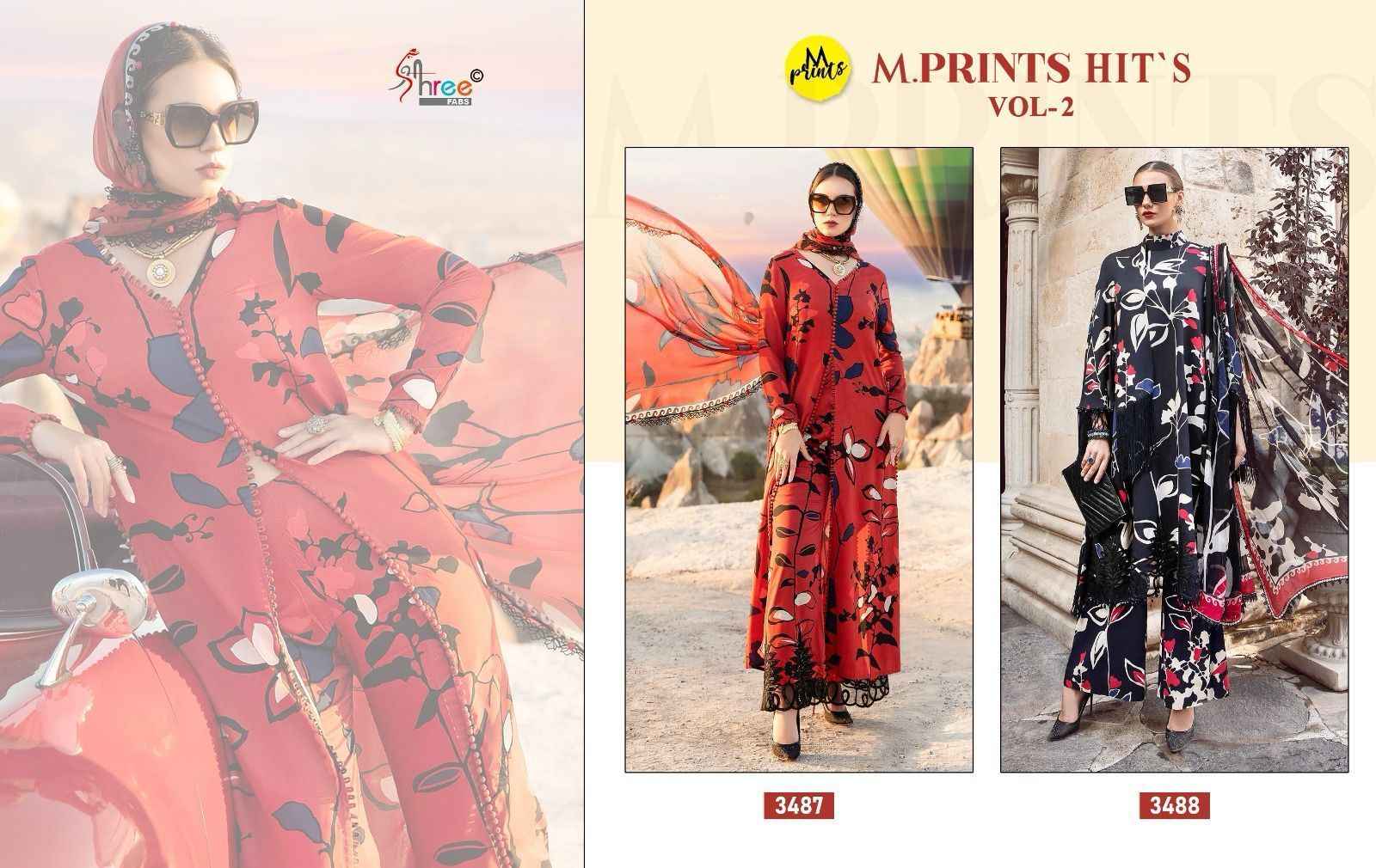 Shree Fabs M Prints Hits Vol 2 Rayon Dress Matrial 2 pcs Catalogue