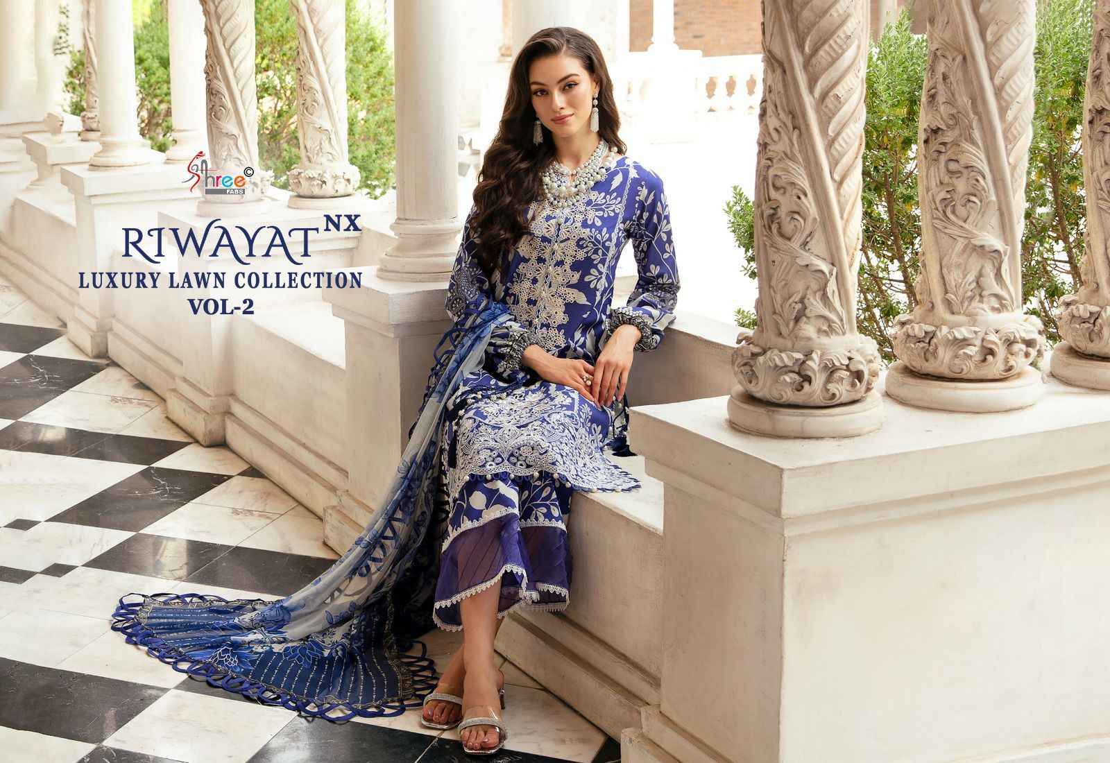 Shree Fabs Riwayat Luxury Lawn Collection Vol-2 NX Cotton Dress Material (5 pc Cataloge)