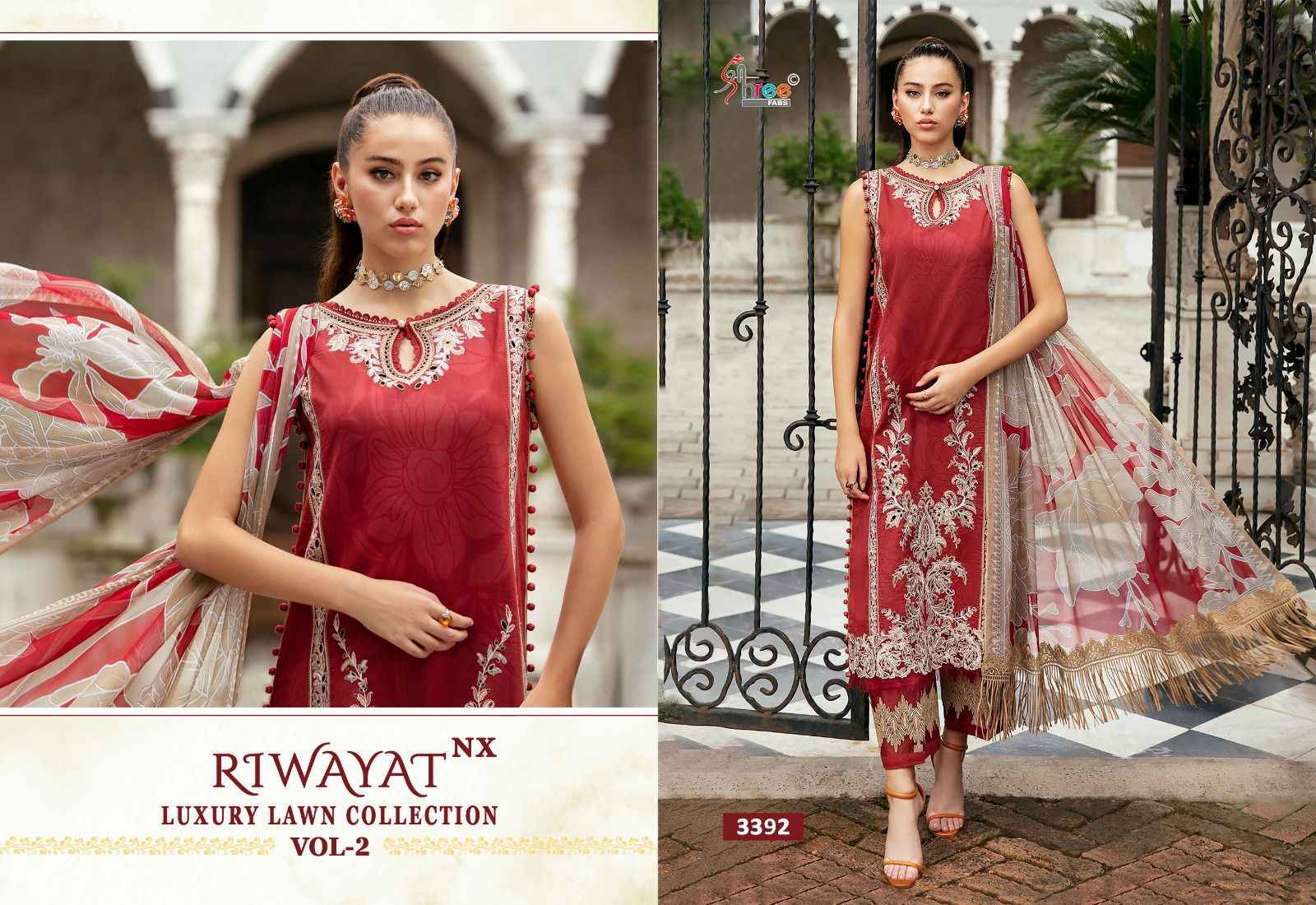 Shree Fabs Riwayat Luxury Lawn Collection Vol-2 NX Cotton Dress Material (5 pc Cataloge)