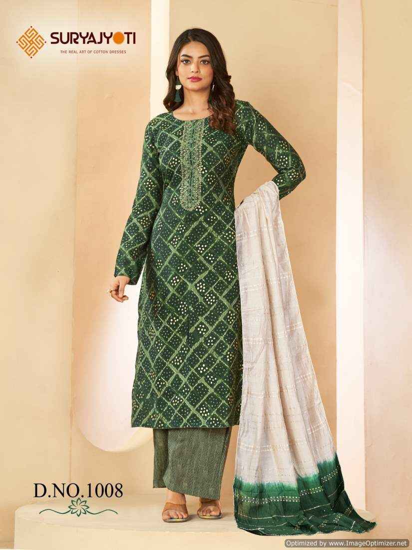 Suryajyoti Falguni Vol-1 Chanderi Dress Material (8 Pc Catalog)