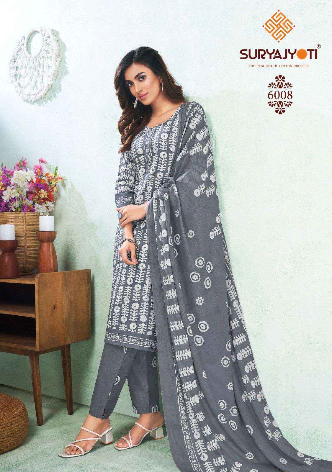 Suryajyoti Pehnava Vol 6 Cambric Cotton Dress Material 10 pcs Catalogue