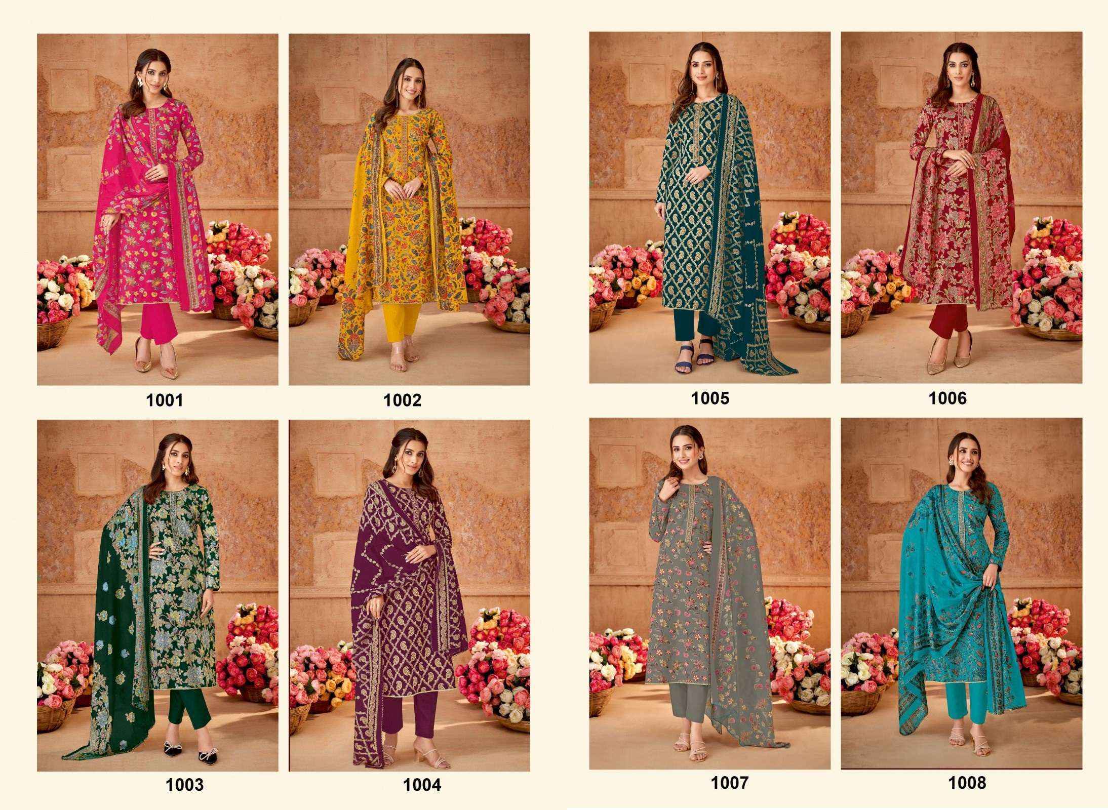 Suryajyoti Pragati Vol 1 Cambric Cotton Dress Material 8 pcs Catalogue