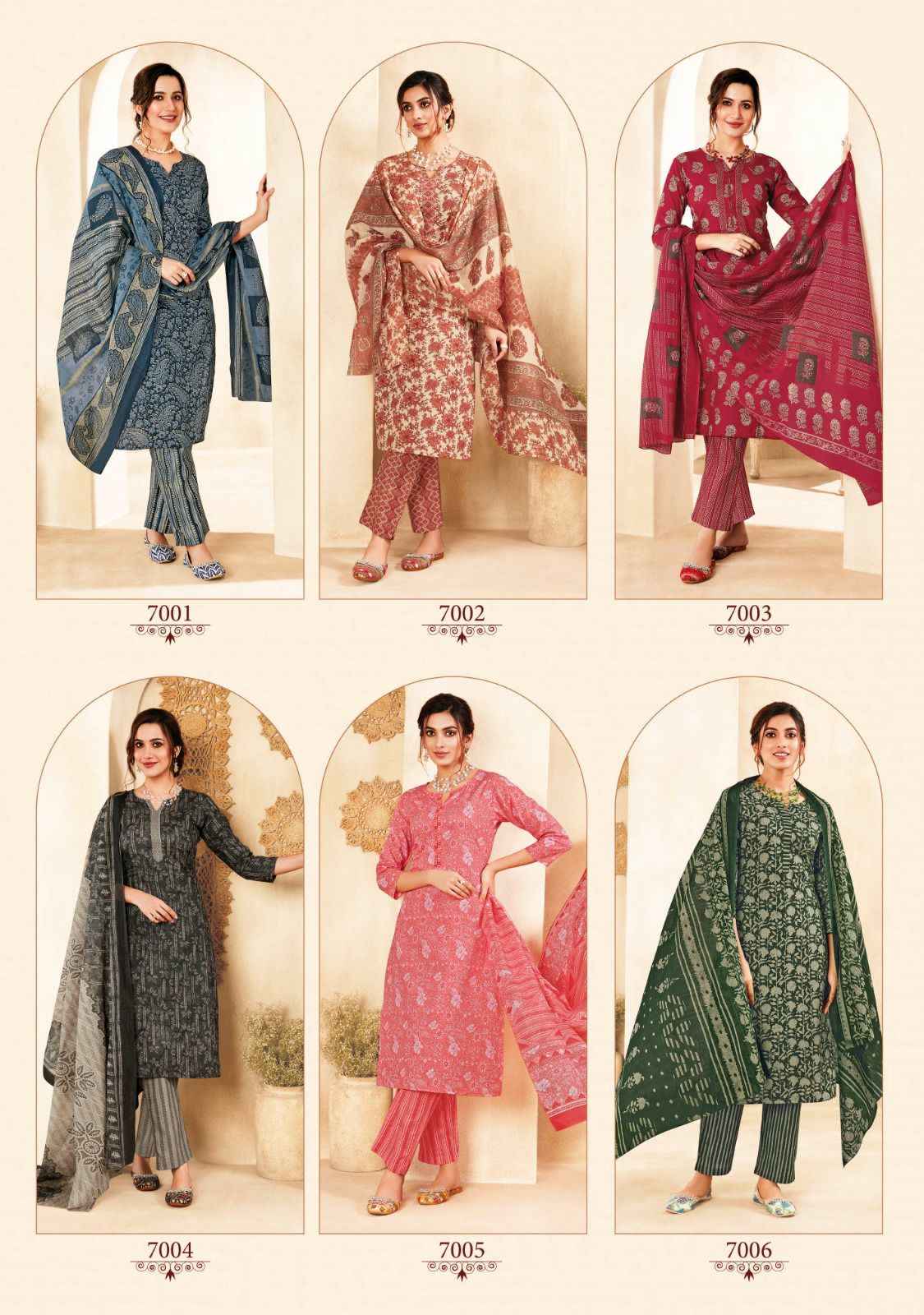 Suryajyoti Preyasi Vol-7 Cambric Cotton Dress Material (10 pc Catalog)