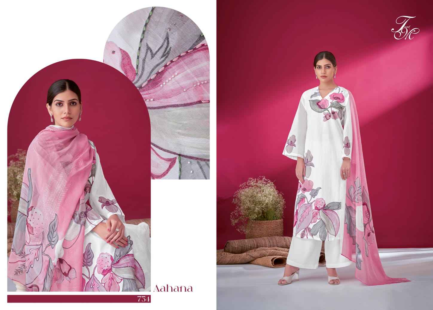 T&M Aahana Nairobi Silk Dress Material (5 Pc Catalouge)