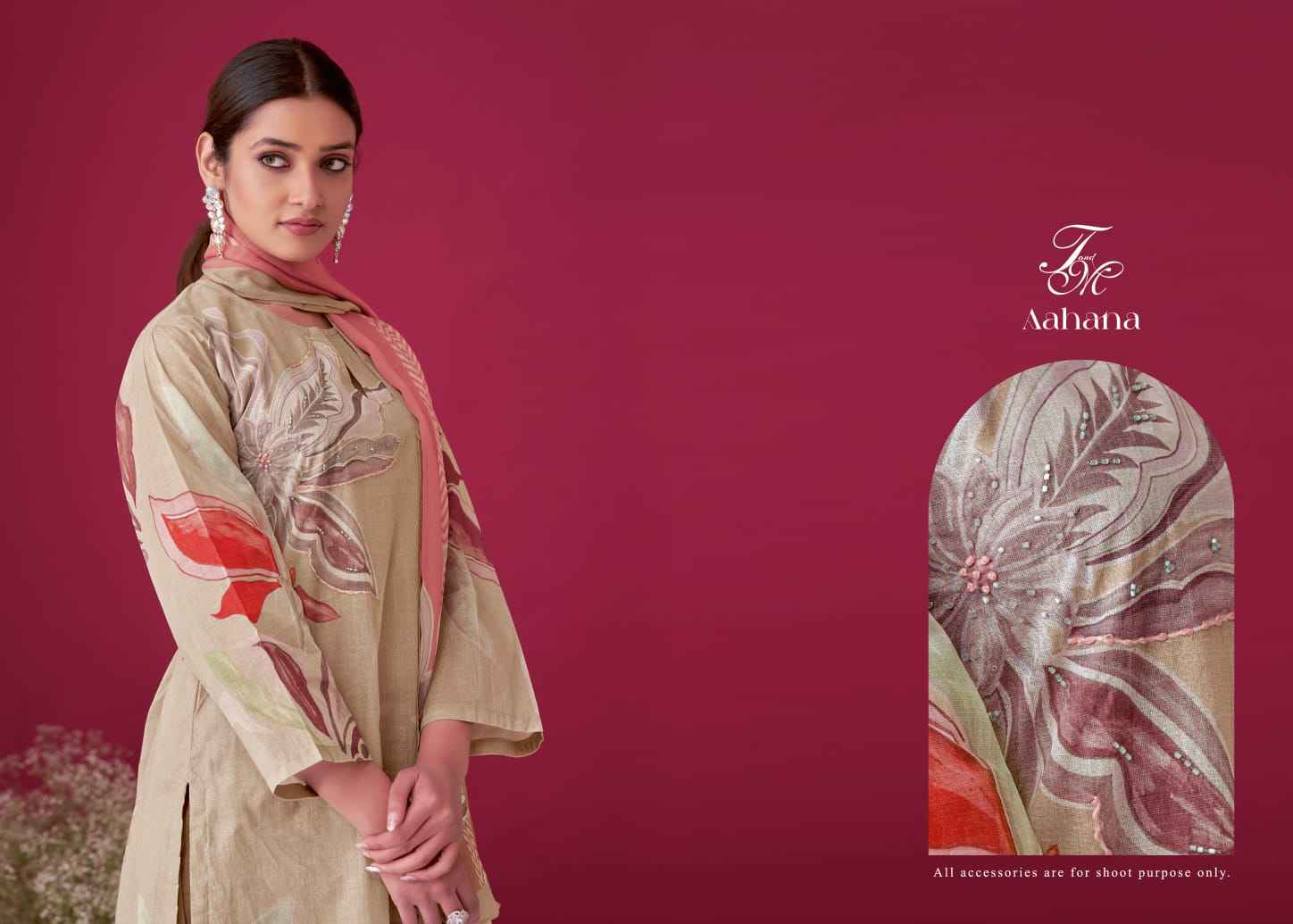 T&M Aahana Nairobi Silk Dress Material (5 Pc Catalouge)