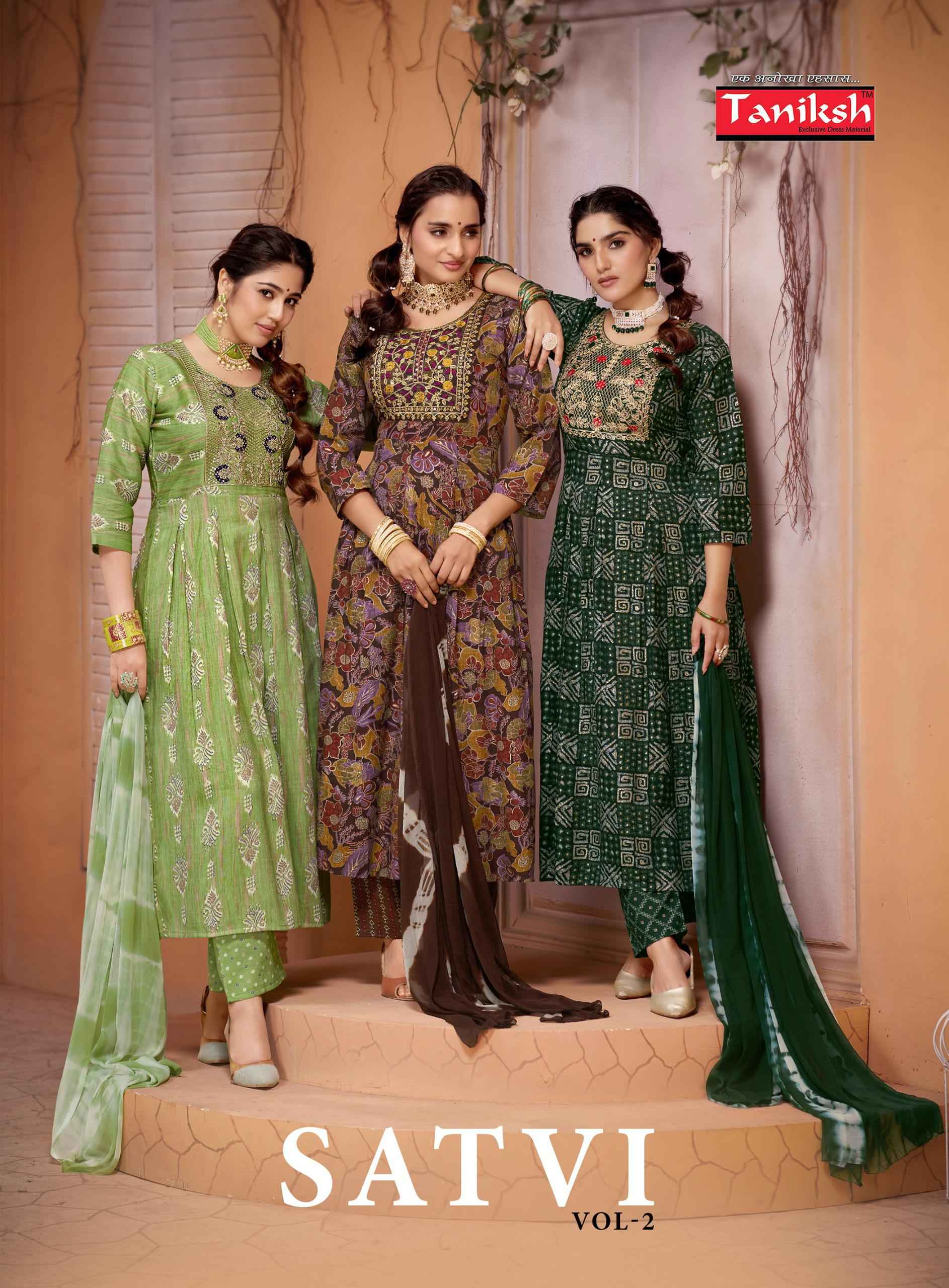 Taniksh Satvi Vol-2 Capsule Print Readymade Suit (8 pcs Catalogue)