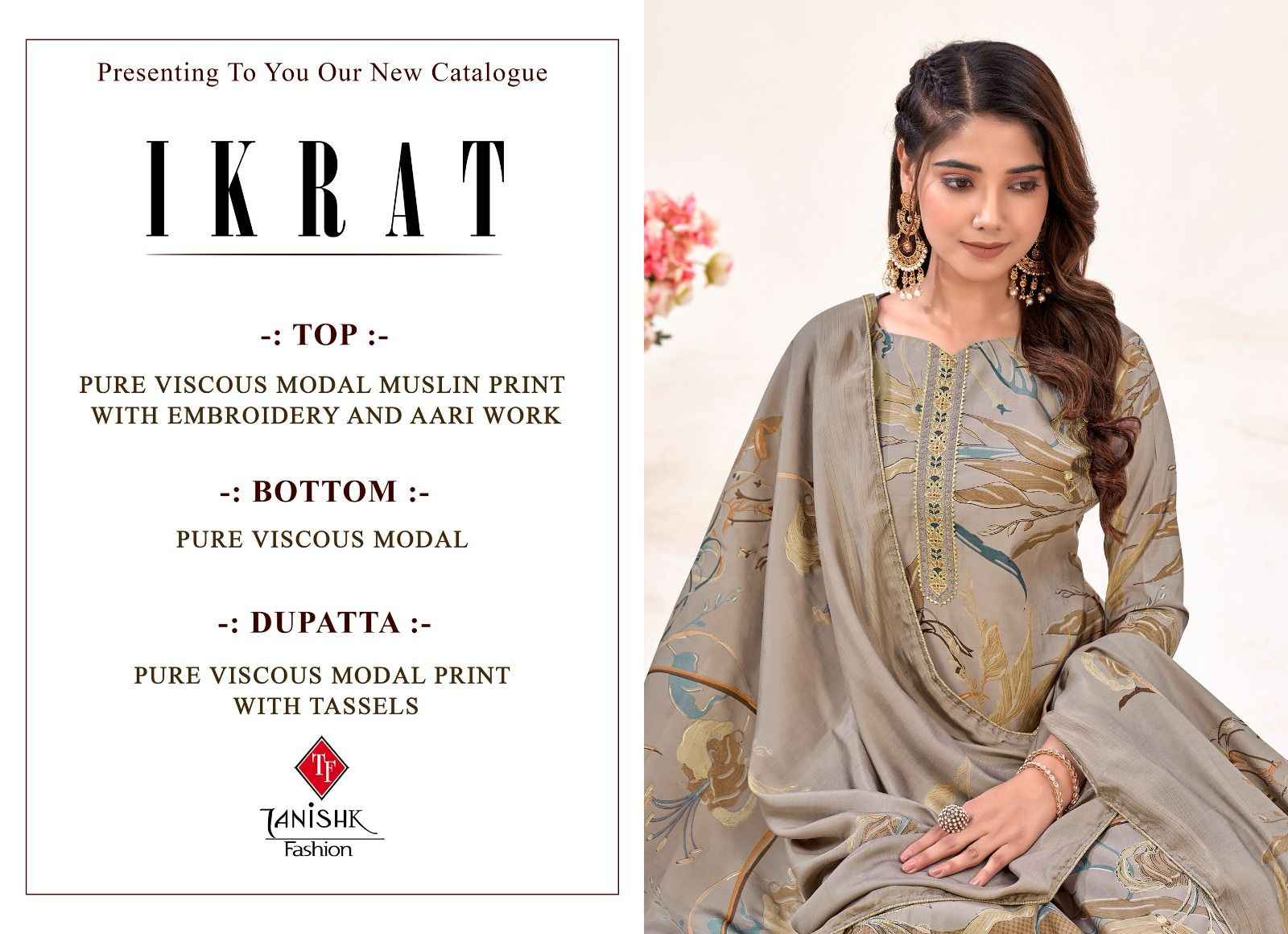 Tanishk Fashion Ikarat Pure Viscous Cotton Dress Material (6 Pc Catalog)