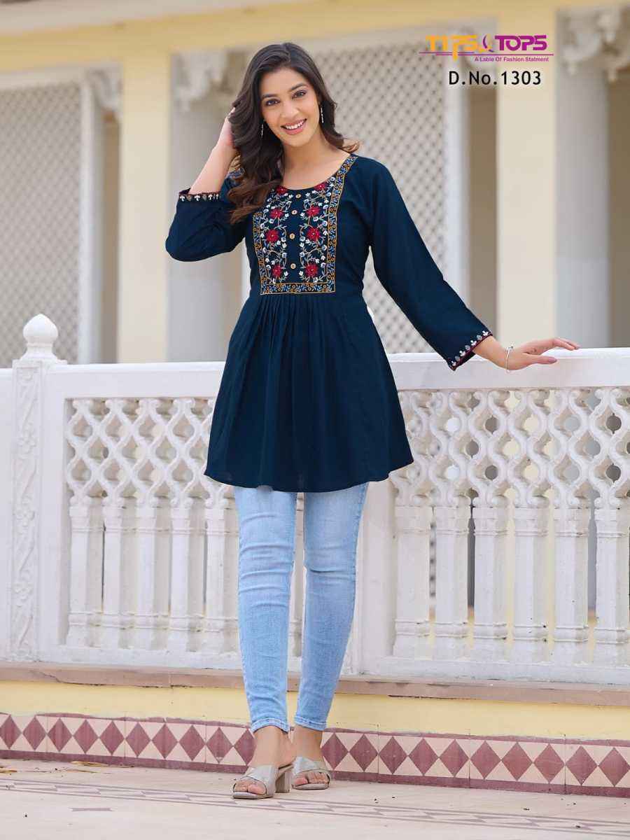 Tips & Tops Bubbly Vol 13 Short Reyon Kurti 9 pcs Catalogue