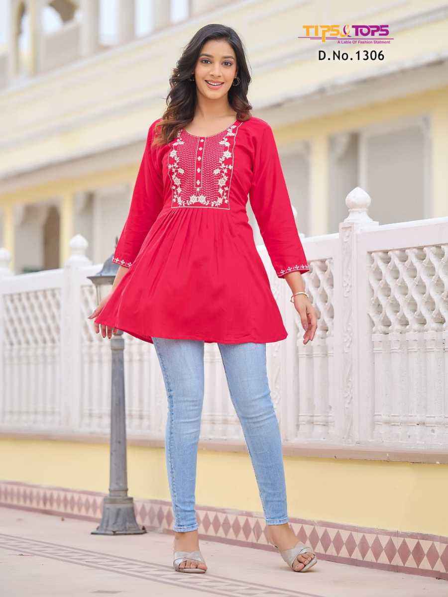 Tips & Tops Bubbly Vol 13 Short Reyon Kurti 9 pcs Catalogue