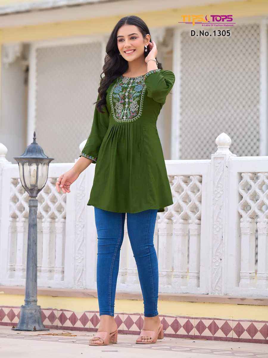 Tips & Tops Bubbly Vol 13 Short Reyon Kurti 9 pcs Catalogue