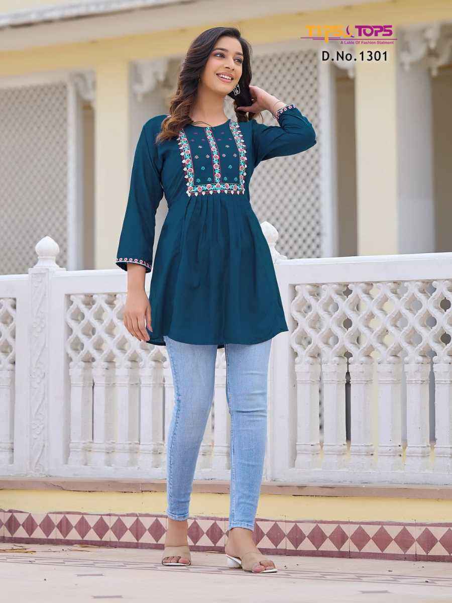 Tips & Tops Bubbly Vol 13 Short Reyon Kurti 9 pcs Catalogue