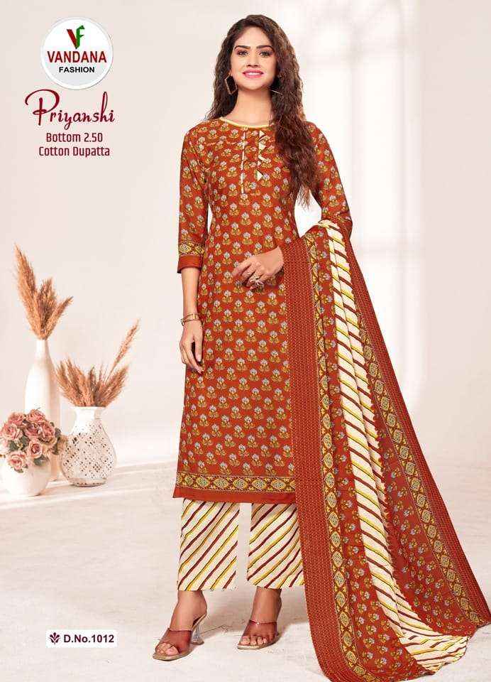 Vandana Fashion Priyanshi Vol 1 Cotton Dress Material 12 pcs Catalogue