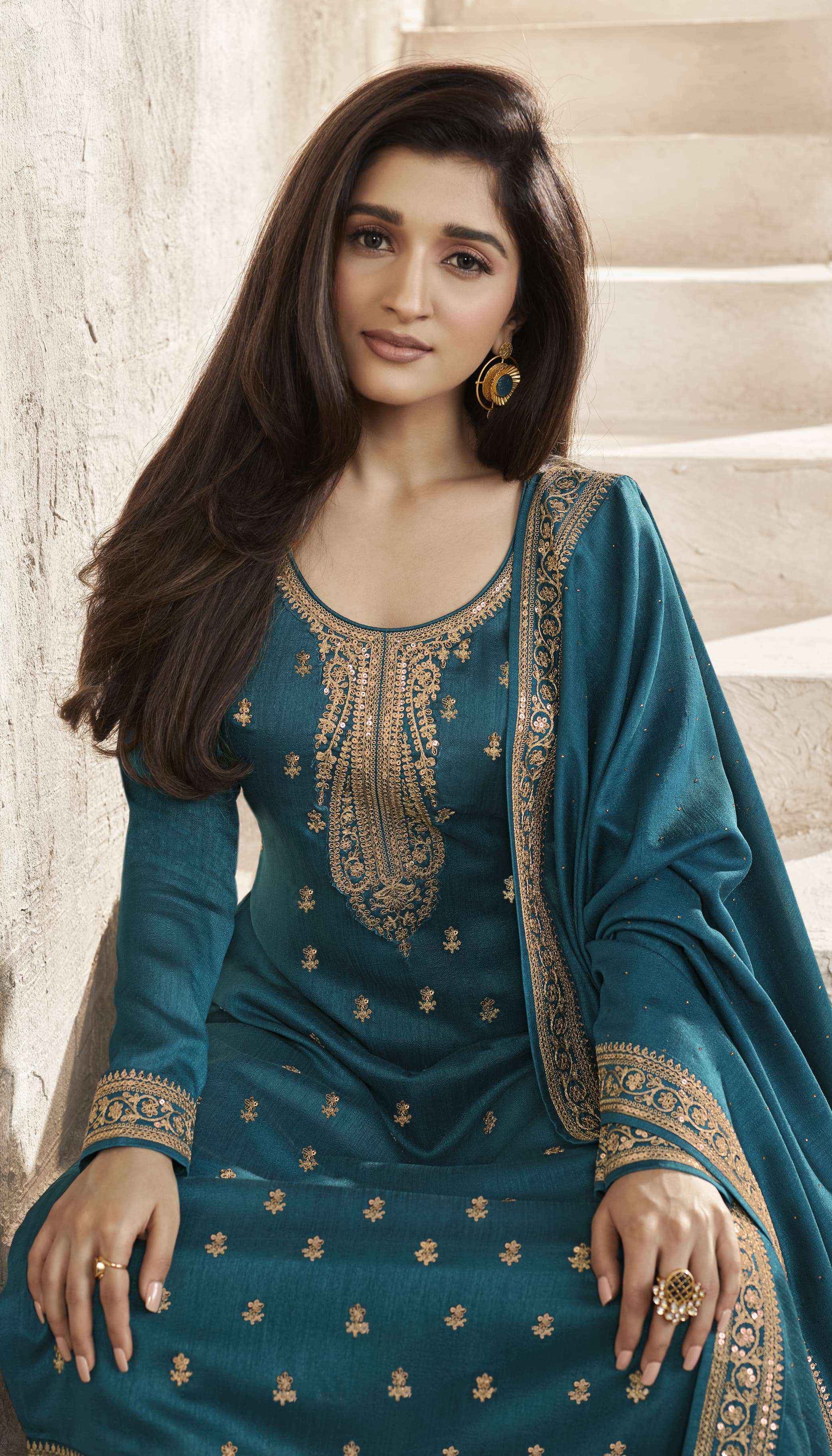 Vinay Kaseesh Aanchal Hitlist Silk Georgette Dress Material 5 pcs Catalogue
