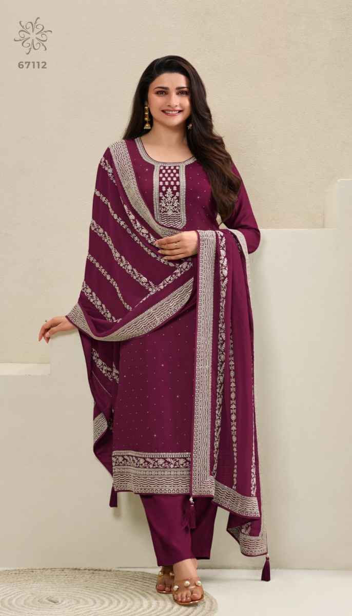 Vinay Kaseesh Parul Colour Plus Dola Dress Material 6 pcs Catalogue