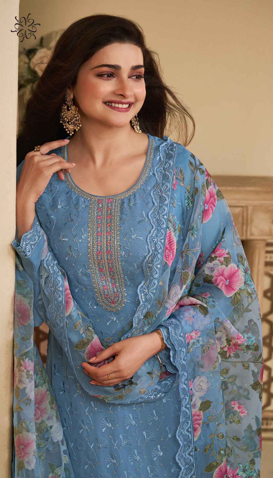 Vinay Kuleesh Apoorva Embroidered Dress Material Wholesale Online Mumbai