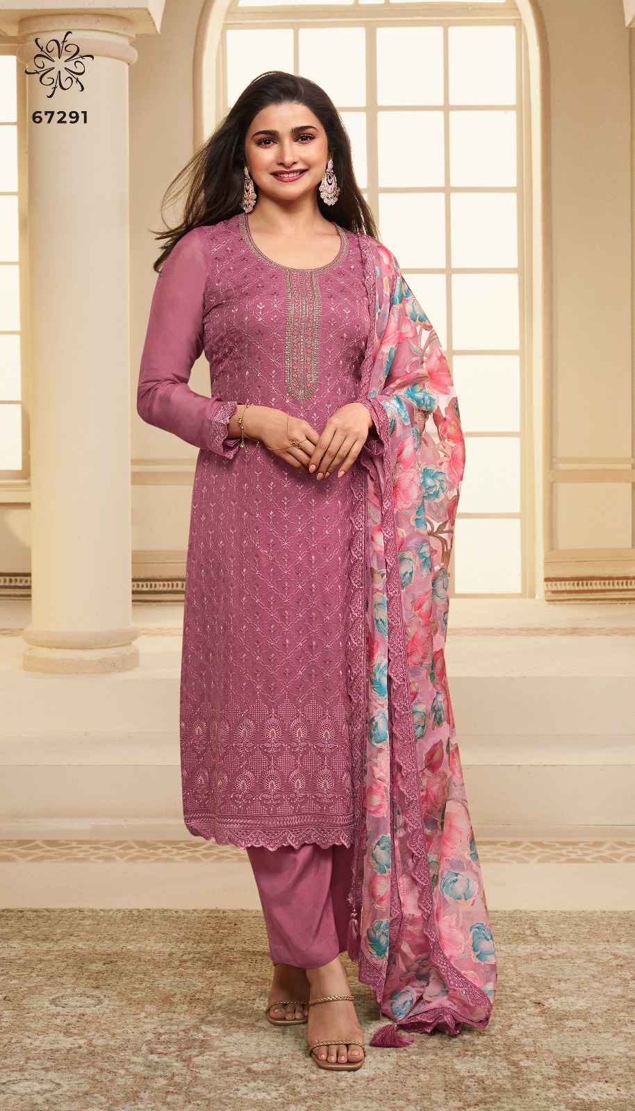 Vinay Kuleesh Apoorva Embroidered Dress Material (8 pcs Catalogue)