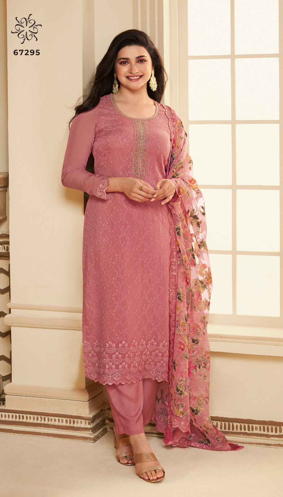 Vinay Kuleesh Apoorva Embroidered Dress Material (8 pcs Catalogue)