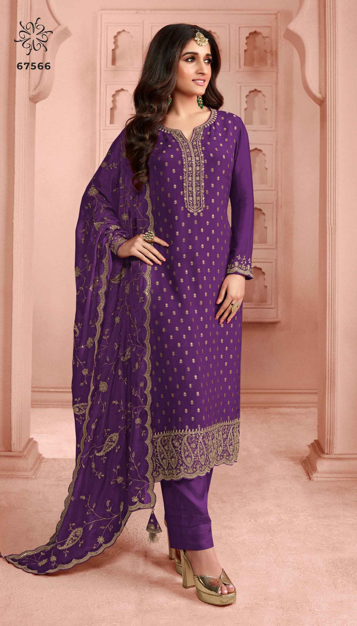 Vinay Kuleesh Swarnaa Colour Plus Dress Material (6 Pc Catalog)