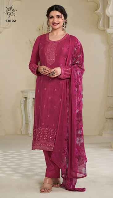 Vinay Silkina Royal Crepe-45 Royal Crepe Dress Material (8 pcs Catalogue)