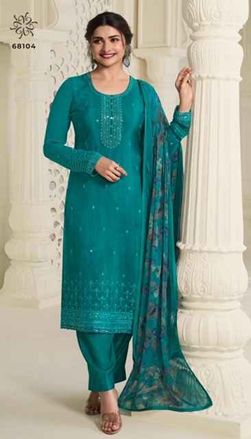 Vinay Silkina Royal Crepe-45 Royal Crepe Dress Material (8 pcs Catalogue)