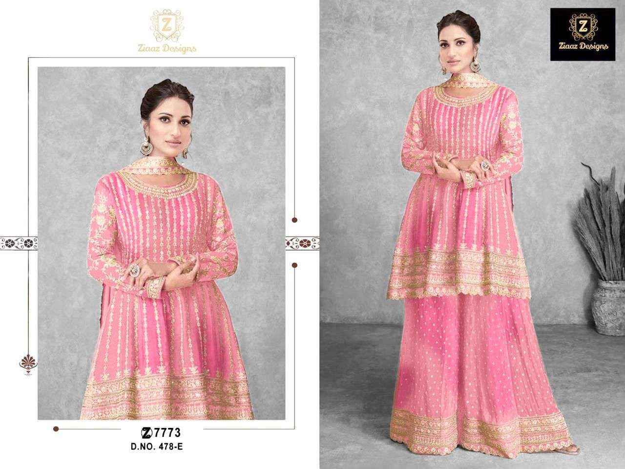 Ziaaz Designs Code 478 Readymade Chinon Dress 2 pcs Catalogue