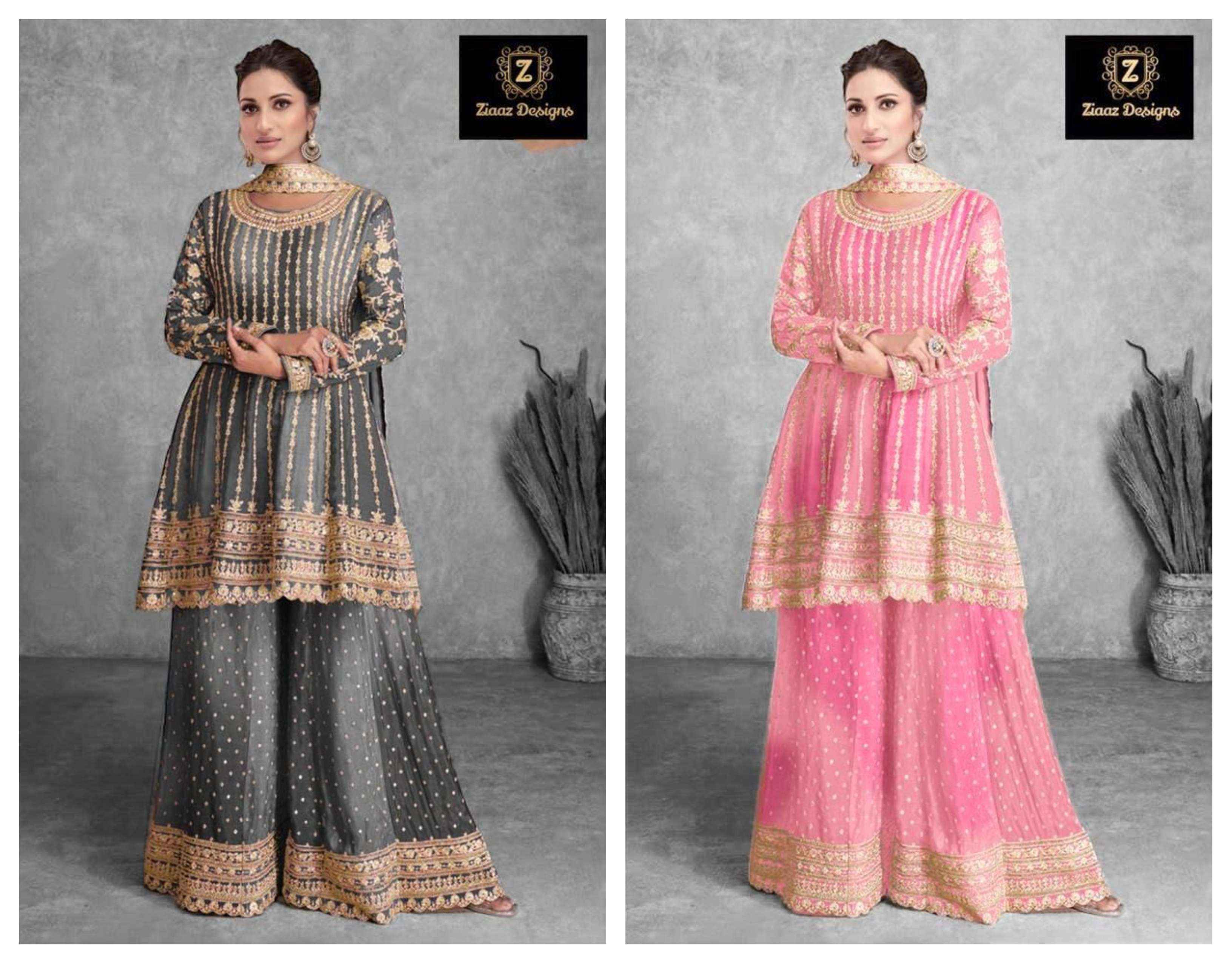 Ziaaz Designs Code 478 Readymade Chinon Dress 2 pcs Catalogue