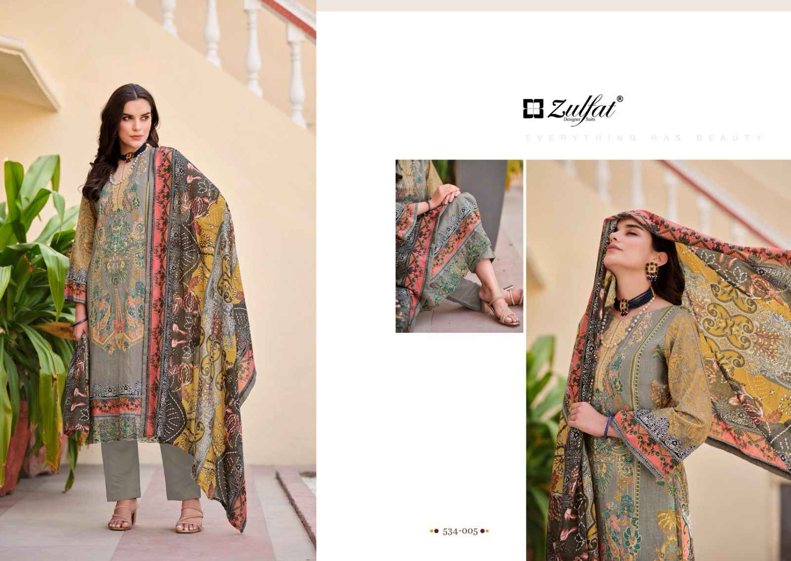 Zulfat Gulrez Pure Cotton Dress Material (8 Pc Catalog)
